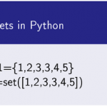 python set operations