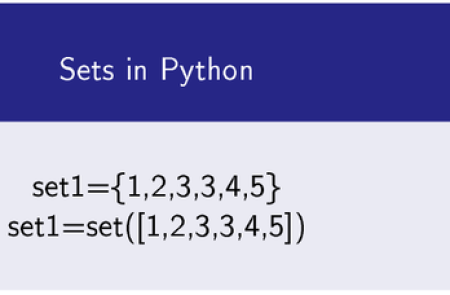 Python Set Operations (items,creating,method,elements)